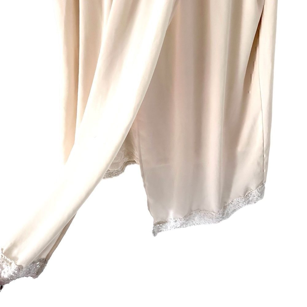 Karen Kane Off White Cream Scoop Neck Silky Lace Trim Tank Top Size S - Picture 6 of 8
